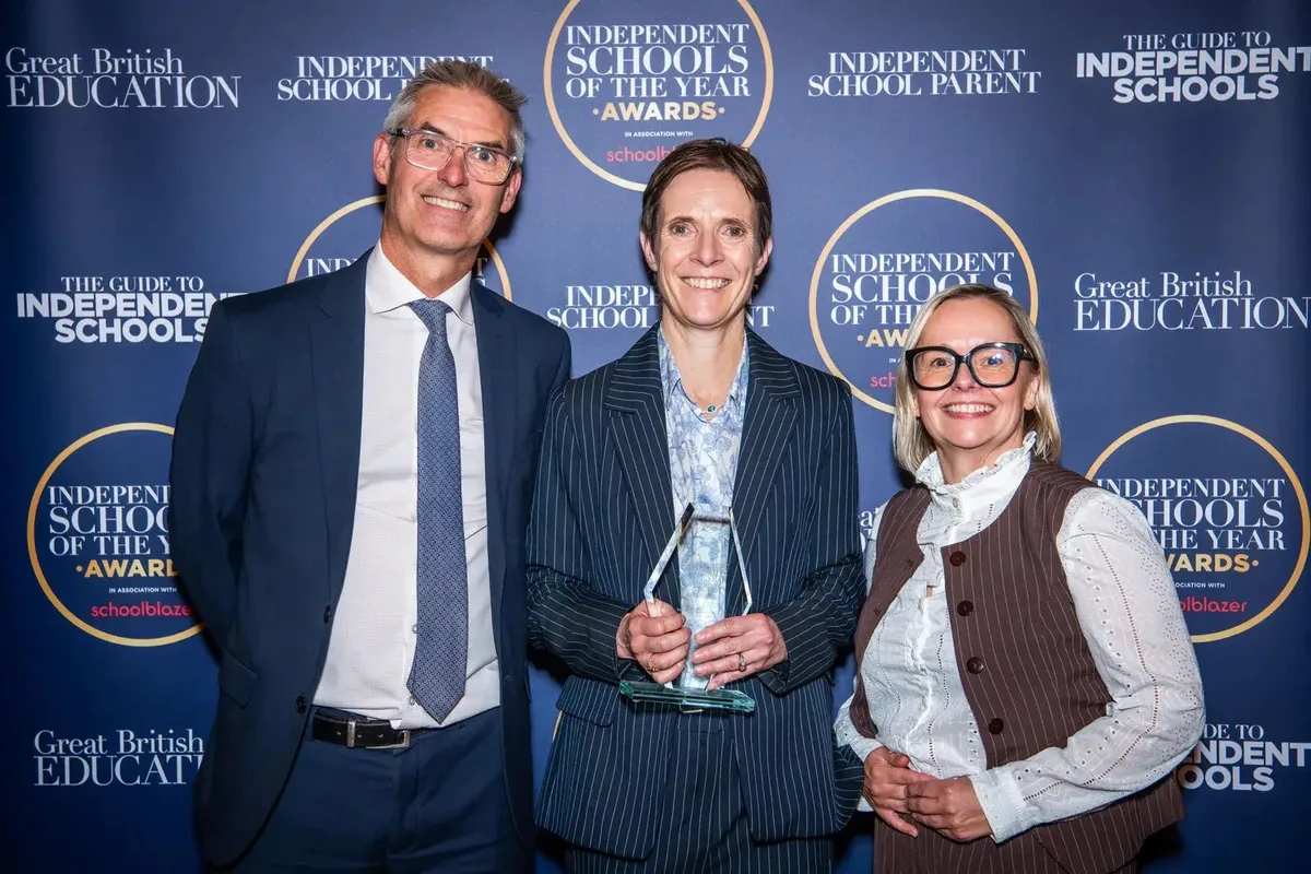 St Swithun's staff with the Independent Girls' School of the Year award at the ceremony at The Law Society in London