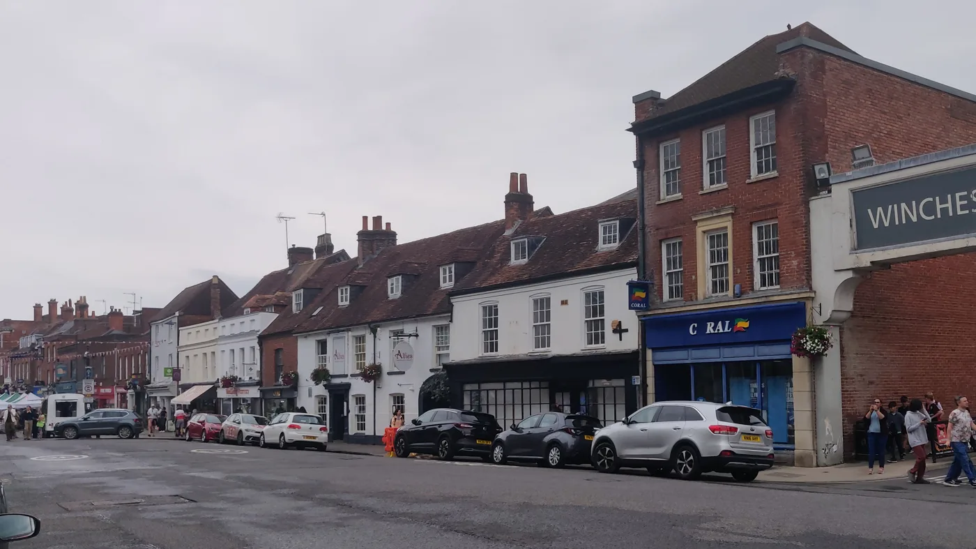 Winchester High Street on a market day